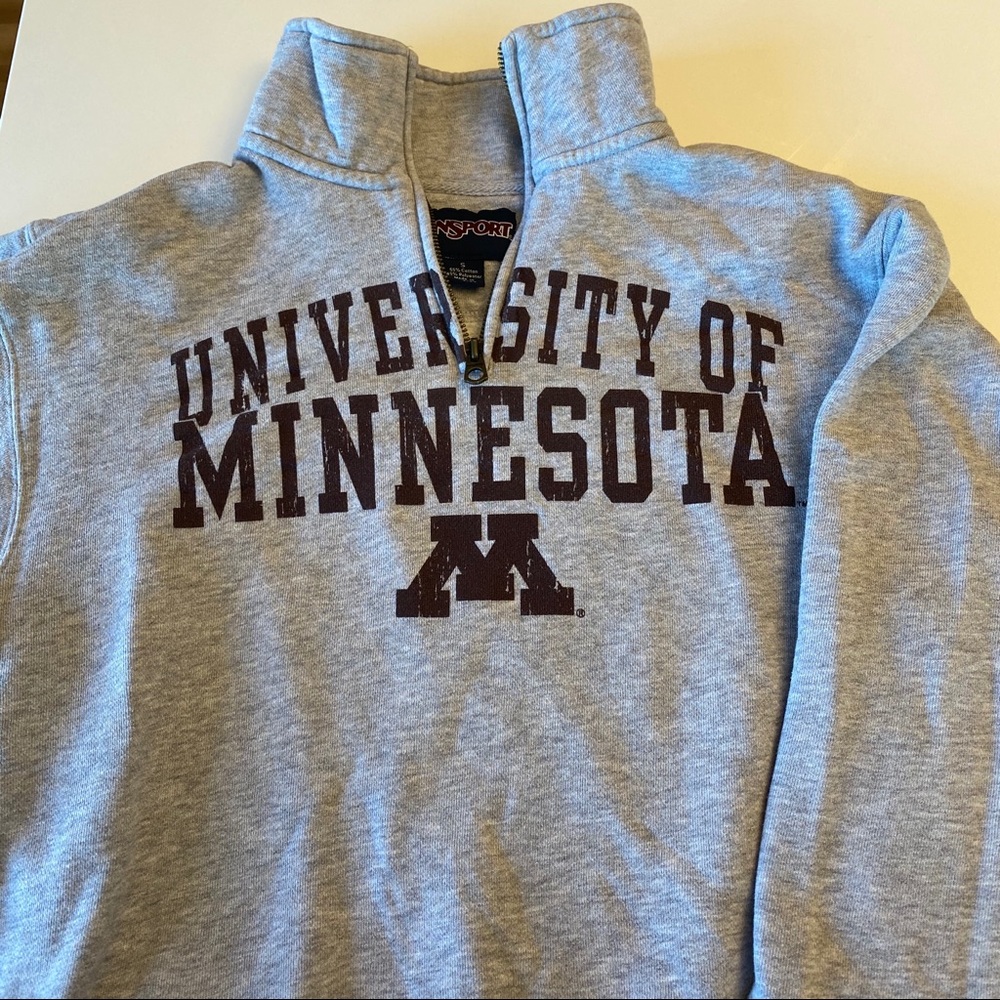 Minnesota Gray Quarter Zip Sweatshirt